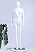 Produktbild Eurohandisplay weibliche Schaufensterpuppe FC-7White matt weiß ohne Gesicht Arme und Kopf 360 Grad drehbar Schaufensterpuppe Female Mannequin Egghead (weiblich FC-7W)