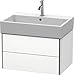 Duravit XSquare Wall-Mounted Vanity Unit XS419409090 Flannel Gray Satin Matt, XSquare Vanity Unit, 2 Drawers 397x684x460mm, Flannel Grey SaM
