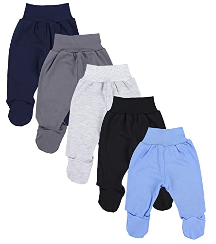 TupTam Baby Unisex Hose mit Fuß Bunte 5er Pack, Farbe: Junge 5, Größe:...