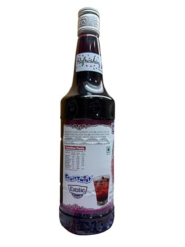 Image of Manama Raspberry Syrup | Mixer for Mocktails, Cocktails, Drinks, Juices, Beverages | Non Alcoholic Mix 750ML Bottle