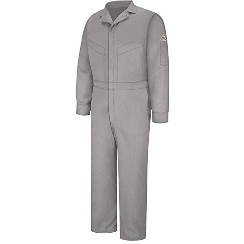 Bulwark Fr Mens Flame Resistant Cotton/Nylon Comfortouch Deluxe Work Utility Coveralls, Grey, 36 Us #TOP11