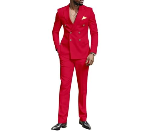 Men's Double Breasted Wedding Suit | 2-Piece Business Blazer | Best Man Banquet Jacket3