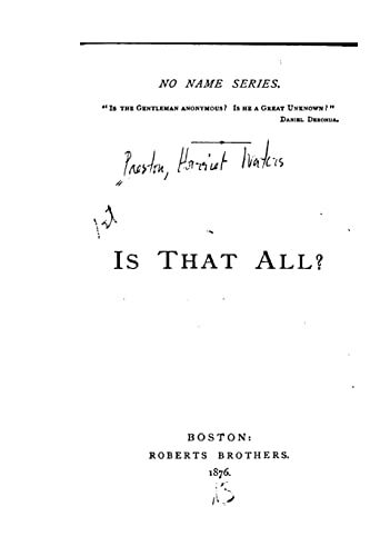 Is that All? 1517006023 Book Cover