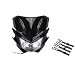Produktbild GearHaven Universal 12V 35W H4 Motorradscheinwerfer kompatibel mit KLX KX 110 WR250F(Schwarz)