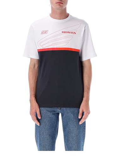 Marc Márquez 93 Dual Honda T-Shirt pour Homme, Bleu/Blanc, XXL