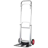 extra Griff Entriegelung WALTER Alu-Sackkarre klappbar, Transportkarre, mit Vollgummireifen, Tragkraft 90 kg