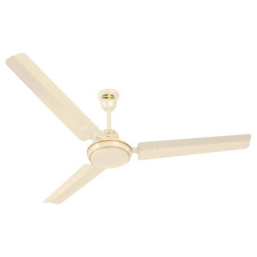 Image of Khaitan ECR - 1200mm Hi-Speed Ceiling Fan | Star Rated Energy Saving | Pure Copper Motor | Ultra-Durable | Silent Performance | Low Power Consumption | 2-Year Warranty | Off White, (Pack of 1)