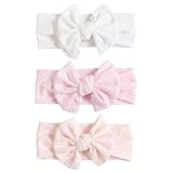 3 Stück Baby-Spitzen-Stirnbänder, Kinder-Haar-Accessoires, Elastische Haarbänder, Weiche Und Dünne Haarbänder, Kinder-Schleifen-Haar-Accessoires