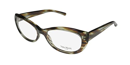 VERA WANG Eyeglasses NATHALIE Khaki Tortoise 56MM