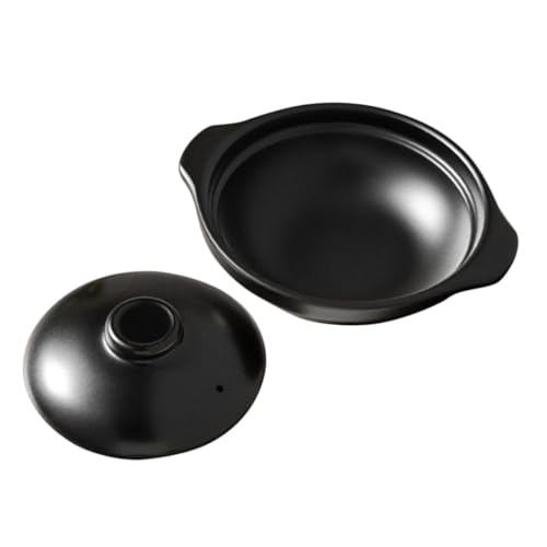 iplusmile Olla de Barro Resistente al Calor para Personas Cazuela para Guisar Pollo con Diseño Ergonómico y Fácil Limpieza para Cocina Diaria y Reuniones Familiares