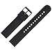 Produktbild MARBURGER Uhrenarmband 20mm Kunststoff Schwarz XL Smartwatch Fitness Silikonband Sport Armband - Easy Fix Automatik-Federsteg Quickrelease Schnellverschluss 9682010000520