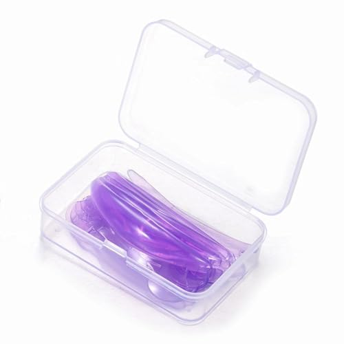 4ペア パープル まつげエクステ シリコンパッド クマ型 ラッシュリフト パーマパッド 3D まつげカーラー アクセサリー メイクアップ 美容ツール