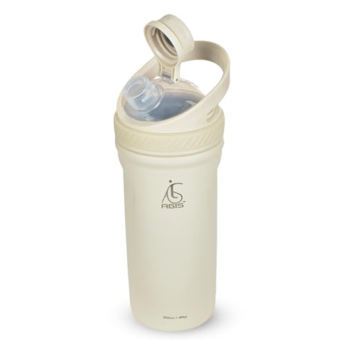Image of AGIS Blender King Premium Stainless Steel 700ml Insulated Shaker Bottles for Gym, Protein Shaker, Pre Workout Bottle, Water Bottle for Men and Women, BPA Free Material 100% Leakproof | (Beige)