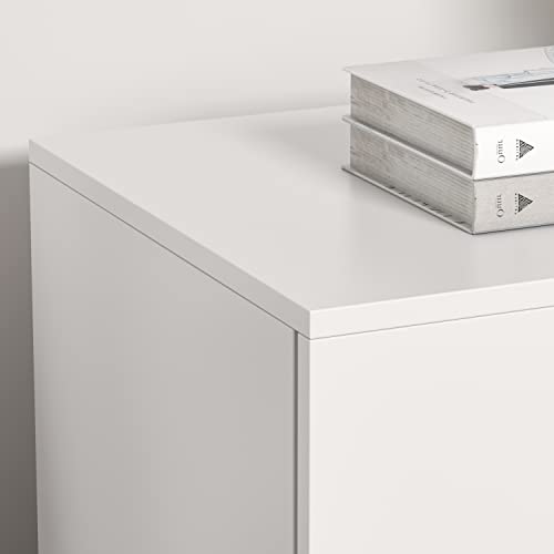 Ecacad Sideboard Buffet Storage Cabinet With Doors & Drawers, Kitchen Cupboard Cabinet With Storage Compartments & Gold Metal Legs, White (62.9”W X 15.7”D X 27.5”H) #TOP3