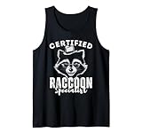 Photo Gallery certified raccoon specialist - vintage funny raccoon canotta Photo Gallery certified raccoon specialist - vintage funny raccoon canotta