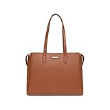 Hexagona Paris - Sac porté épaule 2 anses - Compatible Format A4 - pour Femme - Collection LÉna - Caramel