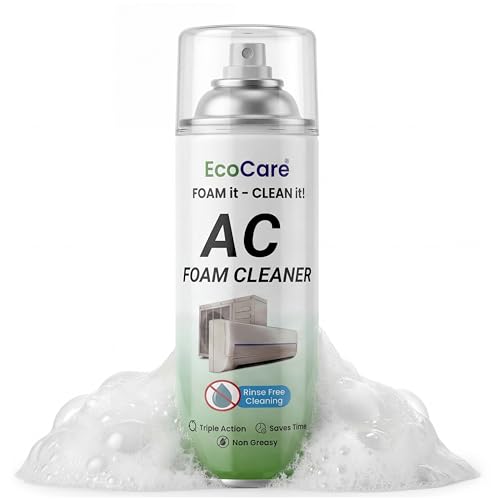 Image of EcoCare Air Conditioner Cleaning Foam Spray For Split & Window AC-500ml |No Rinse Foaming Coil Cleaner For AC Evaporator & Condenser Coil |Removes Dust Mold & Odor | Fresh Cooling (500 ml (Pack of 1))