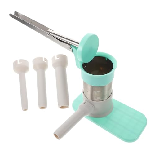 Healifty Poussoir Saucisse Manuel Acier Inoxydable avec Tubes Machine Portable pour Remplissage Professionnel de Saucisses Maison Outil Robuste et Facile à Utiliser