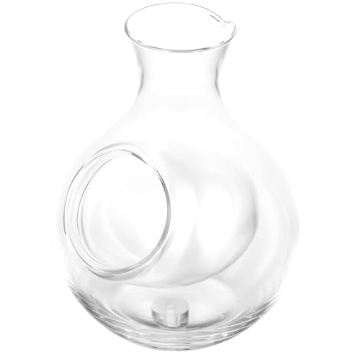 Healeved Carafe à Liqueur en Verre Cristal Style Japonerie 300 Ml Distributeur de Vin Glacé Récipient pour Bar et Fête Design Incliné Facile à Nettoyer Conteneur à Vin pour Maison et