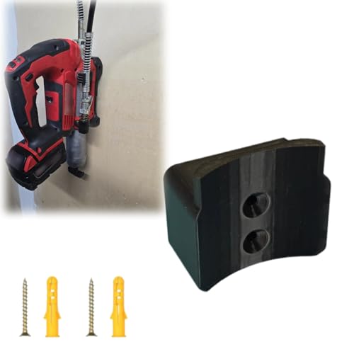 zcwrfhu Wall Mount Hanger Compatible with Milwaukee 2646-20 M18 Grease Gun, Heavy Duty Tool Holder for Garage Workshop (black)