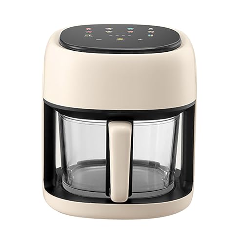 1350W Smart Air Fryer with Glass Viewing Window - Family-Sized 4.5L Capacity, Touchscreen Control, 10 Preset Menus, Dishwasher Safe Basket for Healthy Cooking