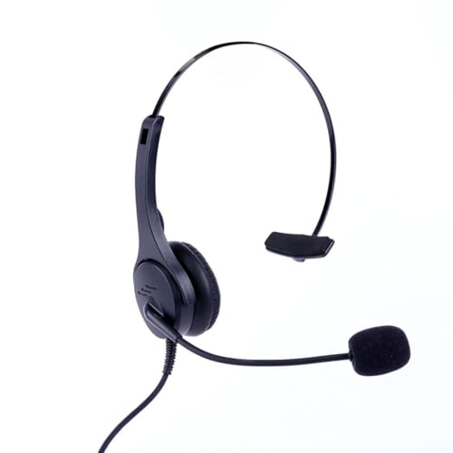 Corded Headphone with Microphone Noise Cancelling Computer Headphone for PC