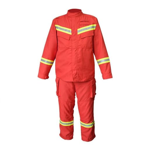 Sonew Tuta Vigile del Fuoco, Uniforme Pompiere Ignifuga, Indumenti Protettivi per Ingranaggi Ignifughi, Tuta Vigile del Fuoco per Adulti, per Soccorsi di Emergenza (M (170 cm))