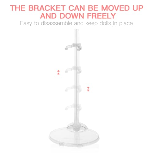 ARTIBETTER 12Pcs Doll Stand Transparent Doll Stand Plastic Display Holder Clear Action Figures Accessories