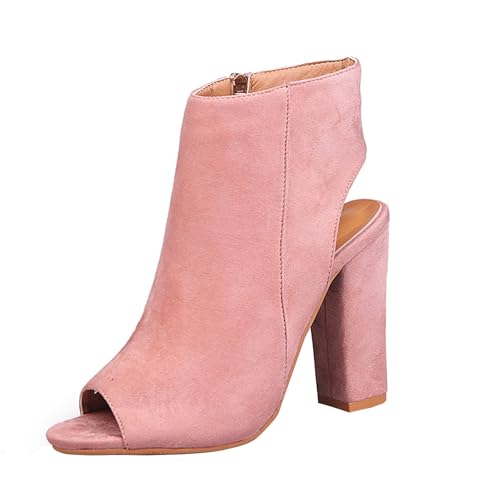 Sandales à talon haut élégantes couleur unie rose pointure 36 pour femme