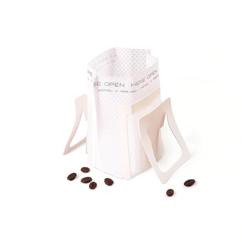 Bluelark 50 Count Hanging Ear Coffee Filter Bags - Disposable Portable Single Serve Drip Coffee Filters, Non-Woven Pour Over Pouches for Travel, Camping, Office & Home
