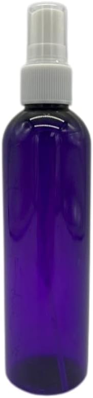 Natural Farms 4 oz Purple Cosmo Plastic Bottles - 12 Pack Empty Bottle Refillable - BPA Free - Essential Oils - Aromatherapy | White Ribbed Fine Mist Pump Spray Caps- Made in the USA