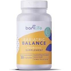Bari Life Probiotic Supplement, Post-Op Bariatric Probiotics for Digestive Health, 30 Easy to Swallow Capsules, 15 Billion CFU