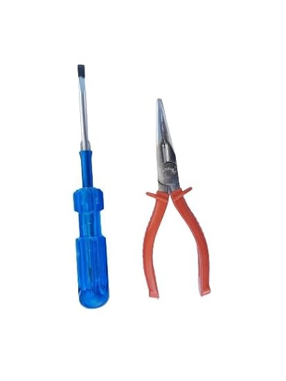 MT576 Steel Two in One Screw Driver &Long Nose Cutting Plier 6 Inch | Anti-Rust Properties Gripping | Holding And Cutting Wires | Industrial & Plumber Hand Tools |