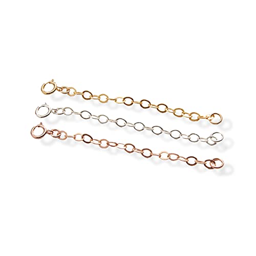 CHIC IN GOLD A necklace or a bracelet extender, Removable, Attach your own, Add on, Adjustable length, 1, 2, 3, 4 inch (CG241N).