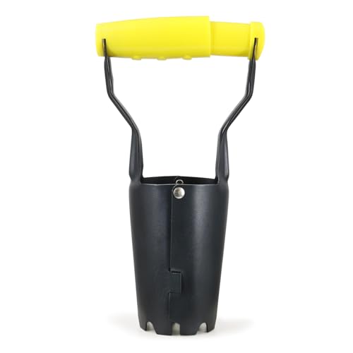 Jardineer Small Bulb Planter Tool- Compact Stainless Steel Transplanter for Bulbs Seedlings & Flowers- Ergonomic Handle with Depth Markings - Durable Garden Planting Tool