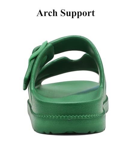 Image of Haifago Women's Flat Sandals with Arch Support, Summer Beach Slip on Slides Comfort Lightweight H-Strap Sandal Adjustable Buckle