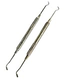 2 Piece - Orthodontic Band Pusher and Scaler, Lightweight Hollow Handle, Double Ended Tips - Brace Band Placer...