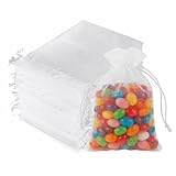 Contenu du paquet : Vous recevrez 100 Sachets en Organza Blanc, mesurant 10 x 15 cm / 3,94 x 5,9 pouces.