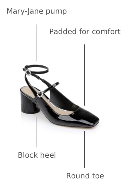 Image of Jewel Badgley Mischka Keilani Block Round Heeled Mary Jane