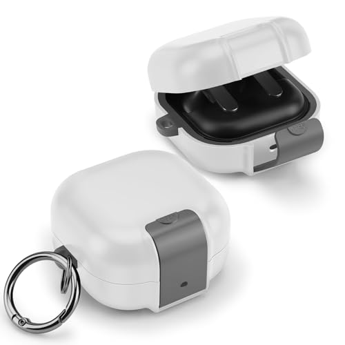 Anlinser Etui do Samsung Galaxy Buds 4 Pro & Galaxy Buds 4, odporne na wstrząsy ochronne etui z bezpiecznym zamknięciem, białe