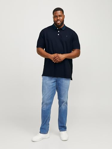 JACK & JONES T-Shirt Herren, Blau - Rot - Weiß, 6XL Große Größen – Ansicht 4