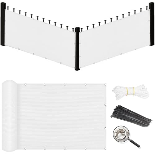 Voile d'ombrage rectangulaire 155x230 cm blanc en HDPE respirant - 2