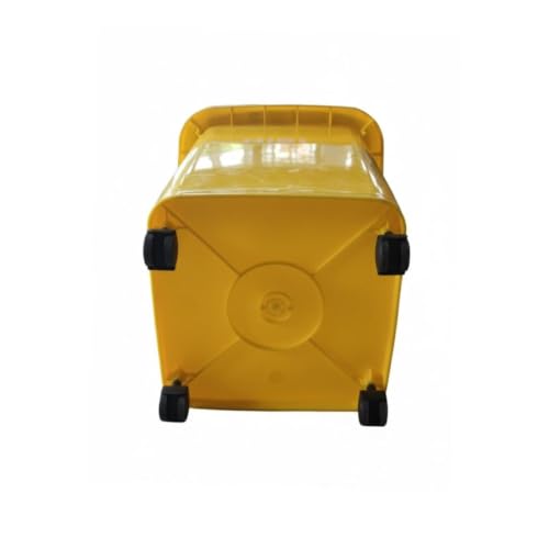 Image of HiBi AW 50 Litre Dustbin - Large Outdoor Waste Bin | Heavy Duty Garbage Container with Wheels | Durable Plastic Trash Can for Home, Office, Hospitals, Public Areas (Yellow)