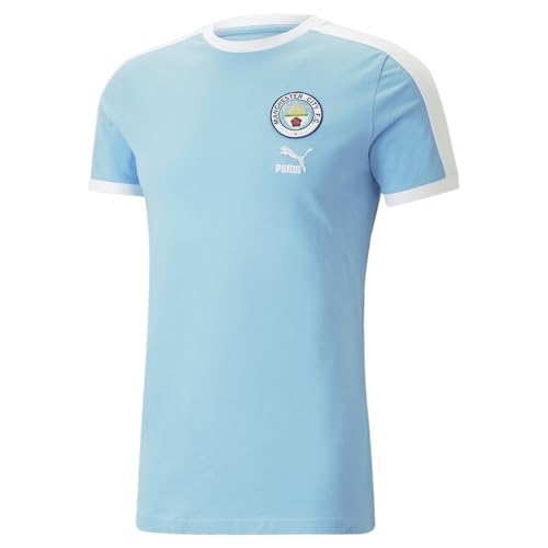 PUMA Camiseta ftblHeritage T7 del Manchester City F.C. Hombre S Team Light Blue White