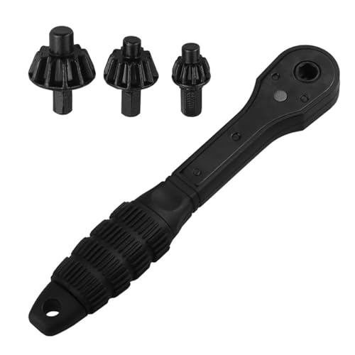Vynetra Llave de carraca de acero universal, portabrocas de mano, llave eléctrica, llave inglesa, herramienta de mano