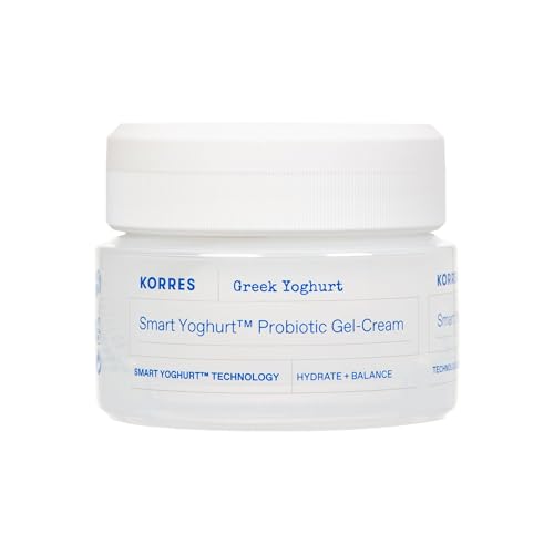 KORRES Smart Yoghurt™ Crema Gel Probiótica – Hidratante Facial, Refuerza la Barrera Cutánea, Con Yogur Griego, Extractos Pre+Probióticos, Calmante, Ideal para Piel Sensible, 40ml