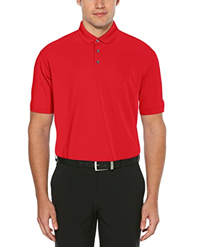 Jack Nicklaus Men's Micro Ottoman Golf Polo Shirt, Salsa, X Large #TOP9