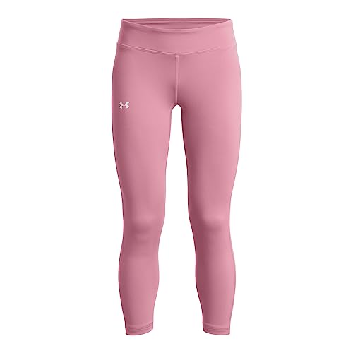 Under Armour Girls Motion Solid Crop Leggings, (697) Pink Elixir / / White, Large