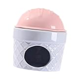 Bothyi Hamster Habitats Ceramic Hamster Nest Ice Cream Shape Hut Cute Pet Hideout Cool House for Chinchilla Birds Squirrels Chipmunk, Pink