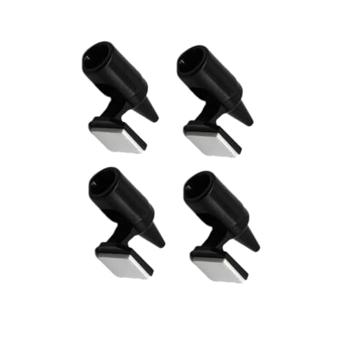 Cabilock 4 Stück Hirschpfeife Auto Warnpfeife Ton Tierwarnung Mit Selbstklebendem Sockel Schwarz Für Auto Motorrad Lkw Sicherheitszubehör